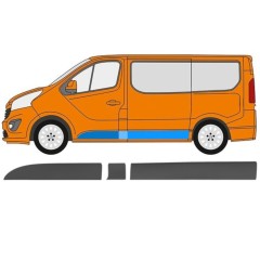 Modanatura laterale per Opel Vivaro 2014-2019 / Sinistra / Set 13327