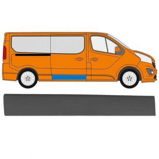 Modanatura porta scorrevole per Renault Trafic 2014- / Destra 11250