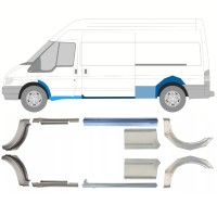 Pannello di riparazione sottoporta e parafango posteriore per Ford Transit 2000-2013 / Set 12677