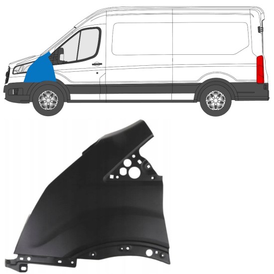 Parafango anteriore per Ford Transit 2014- 2014-2019 / Sinistra 17093
