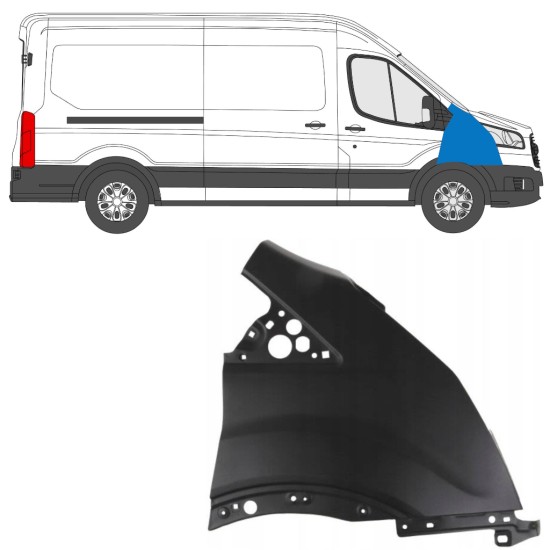 Parafango anteriore per Ford Transit 2014- 2014-2019 / Destra 17092