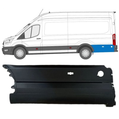 Modanatura laterale parafango posteriore dietro la ruota per Ford Transit 2014- / Sinistra 14677