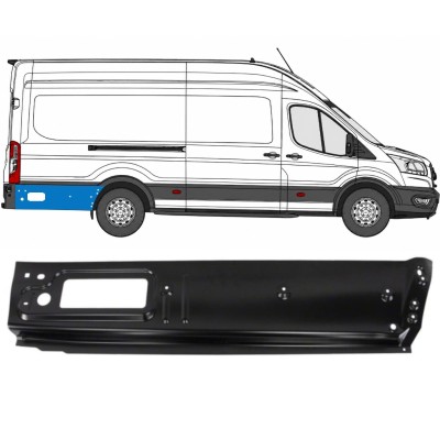Pannello di riparazione sezione posteriore parafango posteriore per Ford Transit 2014- 2014-2026 / Destra 17088
