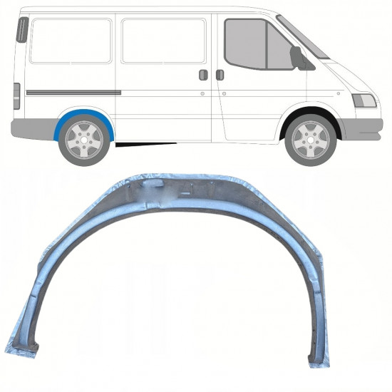 Pannello di riparazione arco ruota posteriore interno per Ford Transit 1991-2000 / Destra 9074