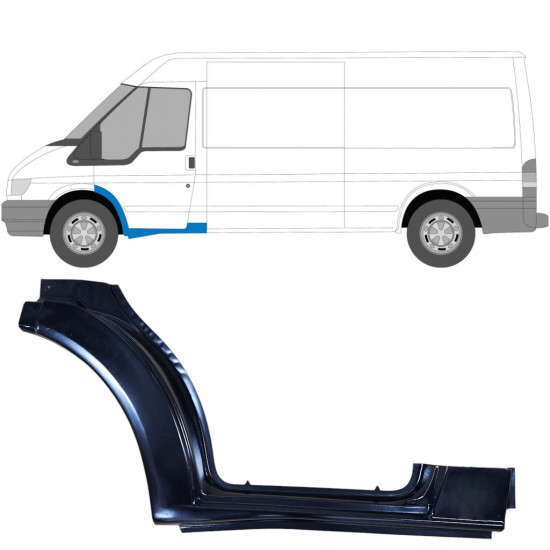 Pannello di riparazione davanzale della porta anteriore per Ford Transit 2000-2013 / Sinistra 7153