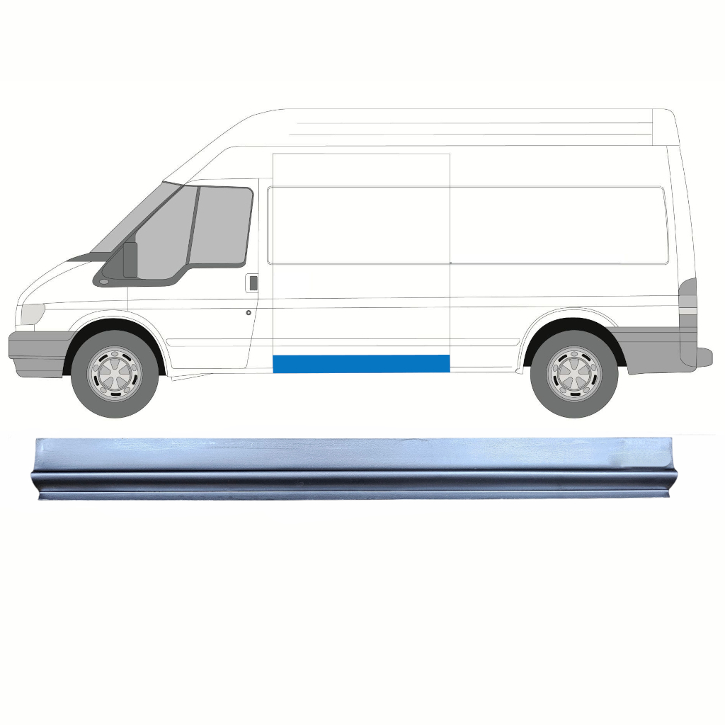 Pannello Di Riparazione Pannello Laterale Per Ford Transit 2000-2013 / Mwb / Sinistra 9136