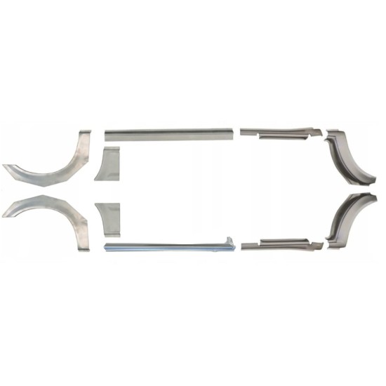 Pannello di riparazione sottoporta e parafango posteriore per Ford Transit 2000-2013 / MWB / Sinistra+Destra / Set 10637