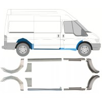 Pannello di riparazione sottoporta e parafango posteriore per Ford Transit 2000-2013 / MWB / Sinistra+Destra / Set 10637