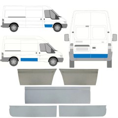Lamierato riparazione porta per Ford Transit 2000-2013 / Sinistra+Destra / Set 11387