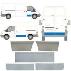 Lamierato riparazione porta per Ford Transit 2000-2013 / Sinistra+Destra / Set 11389