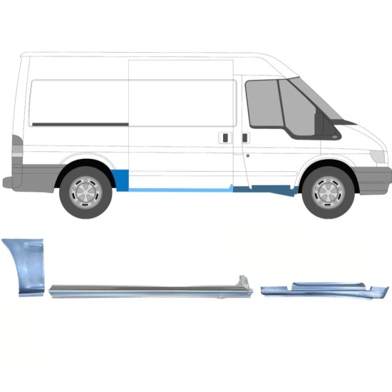 Set di pannelli di riparazione per Ford Transit 2000-2013  / MWB / Destra /  12434