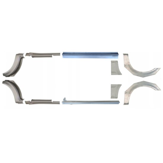 Pannello di riparazione sottoporta e parafango posteriore per Ford Transit 2000-2013 / Set 12676