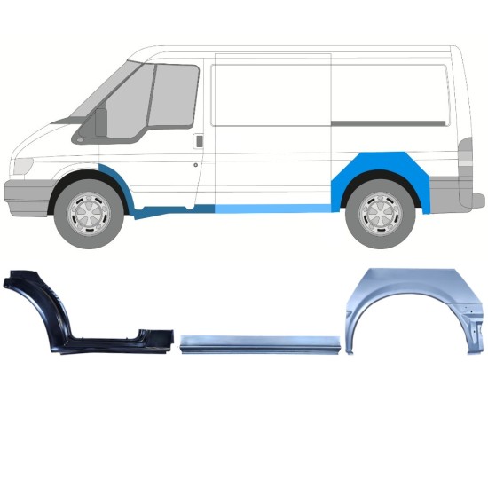 Set di pannelli di riparazione per Ford Transit 2000-2013 / Sinistra / 15023