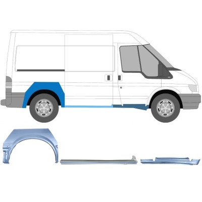 Set di pannelli di riparazione per Ford Transit 2000-2013  / SWB / Destra /  12432
