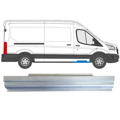 Pannello di riparazione sottoporta lamiera per Ford Transit 2014- / Sinistra = Destra (simmetrico) 14737