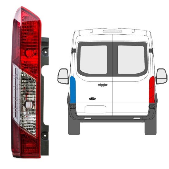 Fanale posteriore per Ford Transit 2014- / Sinistra 16093