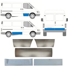 Lamierato riparazione porta per Ford Transit 1986-2000 / Sinistra+Destra / Set 11395
