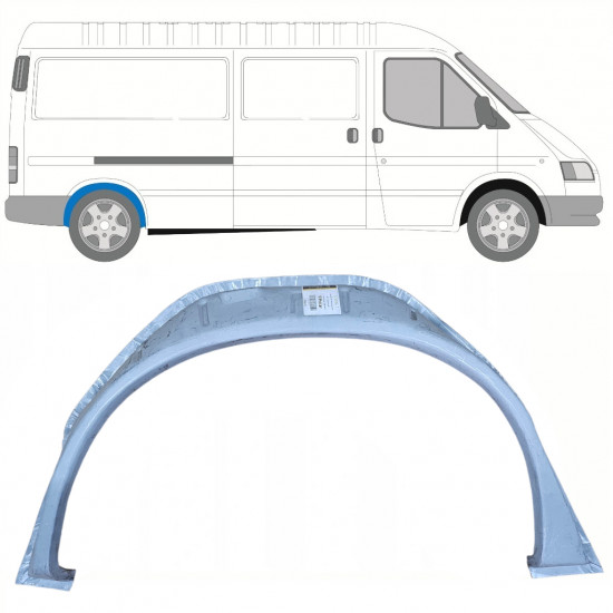 Pannello di riparazione arco ruota posteriore interno per Ford Transit 1991-2000 / LWB / Destra 8442