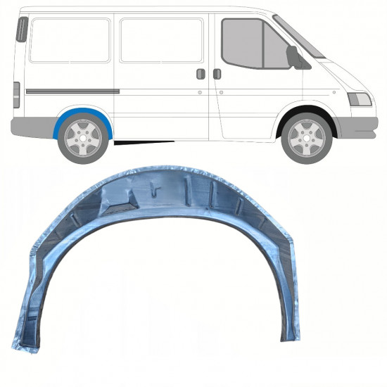 Pannello di riparazione arco ruota posteriore interno per Ford Transit 1991-2000 / SWB / Destra 8819