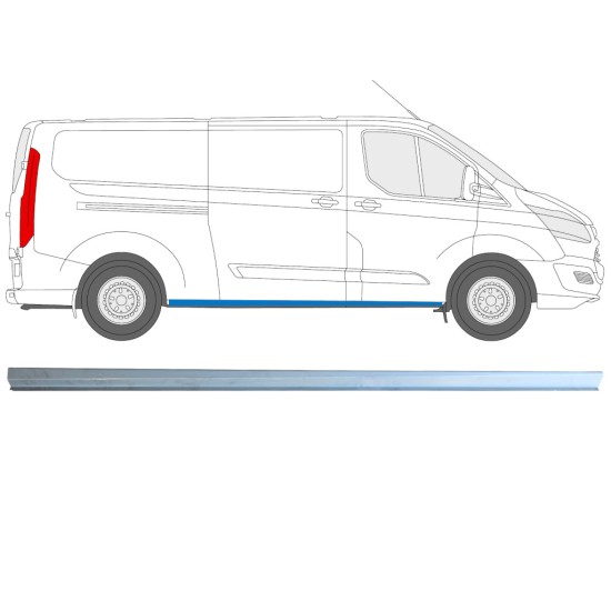 Pannello di riparazione sottoporta inferiore per Ford Transit Custom 2013-2023 / Destra 16894
