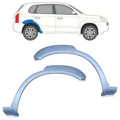 Pannello di riparazione parafango posteriore per Hyundai Tucson 2004-2010 / Sinistra+Destra / Set 10013