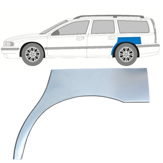 Pannello di riparazione parafango posteriore per Volvo S70 V70 2000-2007 / Sinistra 17212