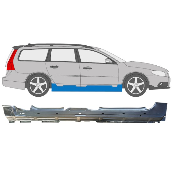 Sottoporta Lamiera Completo per Volvo V70 2007-2016 / Destra 16274