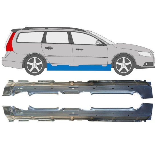 Sottoporta Lamiera Completo per Volvo V70 2007-2016 / Sinistra+Destra / Set 16276