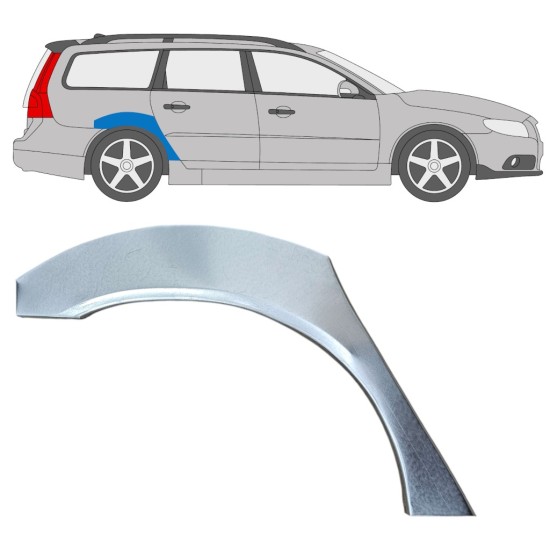 Pannello di riparazione parafango posteriore per Volvo V70 2007-2016 / Destra 17214
