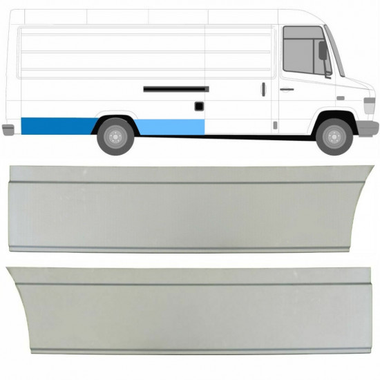 Pannello di riparazione parafango posteriore per Mercedes Vario 1996- / Destra / Set 8545