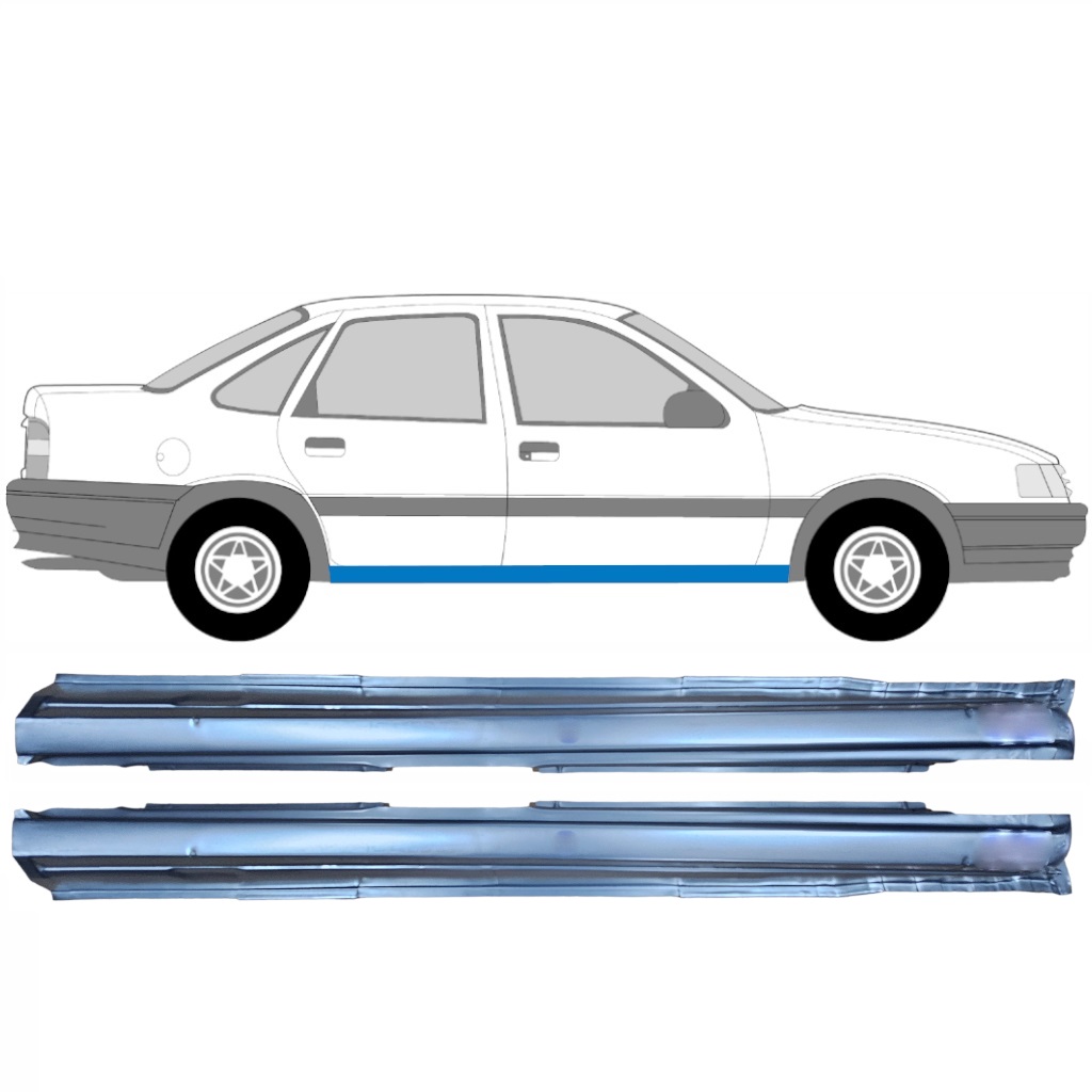 Pannello Di Riparazione Sottoporta Lamiera Per Opel Vectra 1988-1995 / Sinistra+Destra / Set 9621