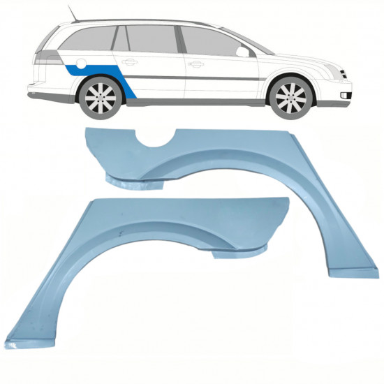 Pannello di riparazione parafango posteriore per Opel Vectra 2002-2009 / Sinistra+Destra / Set 10575