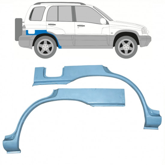 Pannello di riparazione parafango posteriore per Suzuki Grand Vitara 1997-2005 / Set 11227