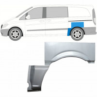 Pannello di riparazione parafango posteriore per Mercedes Vito 2003-2010 / SWB / Sinistra / Set 9278