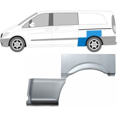 Pannello di riparazione parafango posteriore per Mercedes Vito W639 2003-2014 / Sinistra / Set 9276