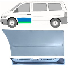 Lamiera di riparazione interno ed esterno porta anteriore per Mercedes Vito I W638 1996-2003 / Sinistra / Set 12017