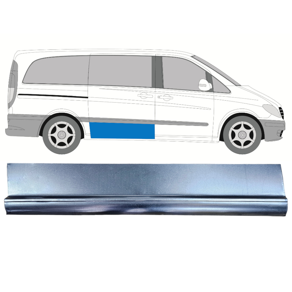 Pannello di riparazione porta scorrevole per Mercedes Vito 2003-2014 / Destra 12045