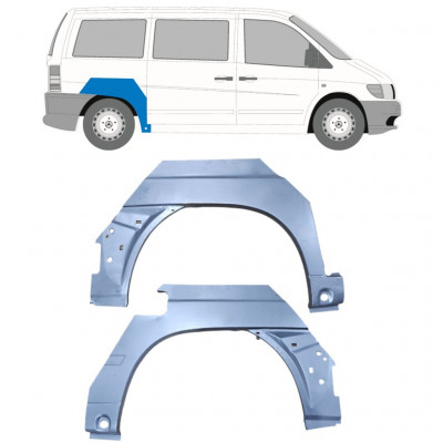 Pannello di riparazione parafango posteriore per Mercedes Vito 1996-2003 / Sinistra+Destra / Set 9475