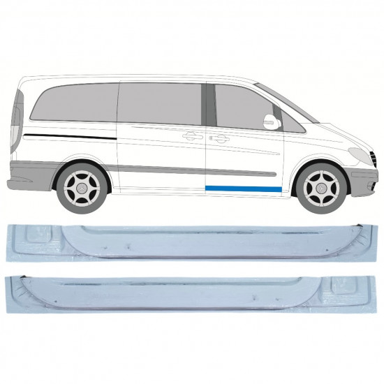 Pannello di riparazione porta anteriore interno per Mercedes Vito 2003-2014 / Set 12644