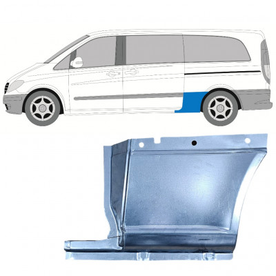 MERCEDES VITO 2003- BASE RUOTE LUNGA PANNELLO DI RIPARAZIONE DELL\'ALA POSTERIORE / SINISTRA