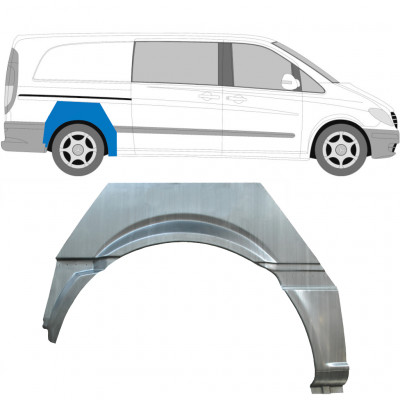 Pannello di riparazione parafango posteriore per Mercedes Vito W639 2003-2014 / Destra 12914