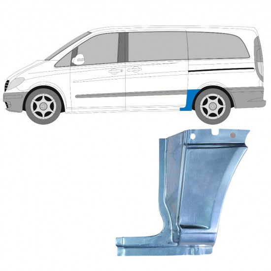 Pannello di riparazione parafango posteriore per Mercedes Vito 2003- / SWB / Sinistra 11863