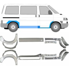 Pannello di riparazione sottoporta + parafango anteriore + posteriore per Volkswagen Transporter T4 1990-2003 / Set 7147