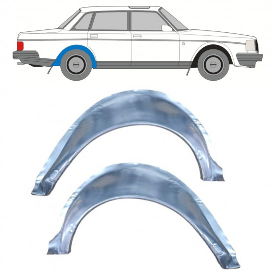 Interno pannello di riparazione dell'ala posteriore for Volvo 240 1975-1993 / Sinistra / Destra / Sinistra / Destra 12782