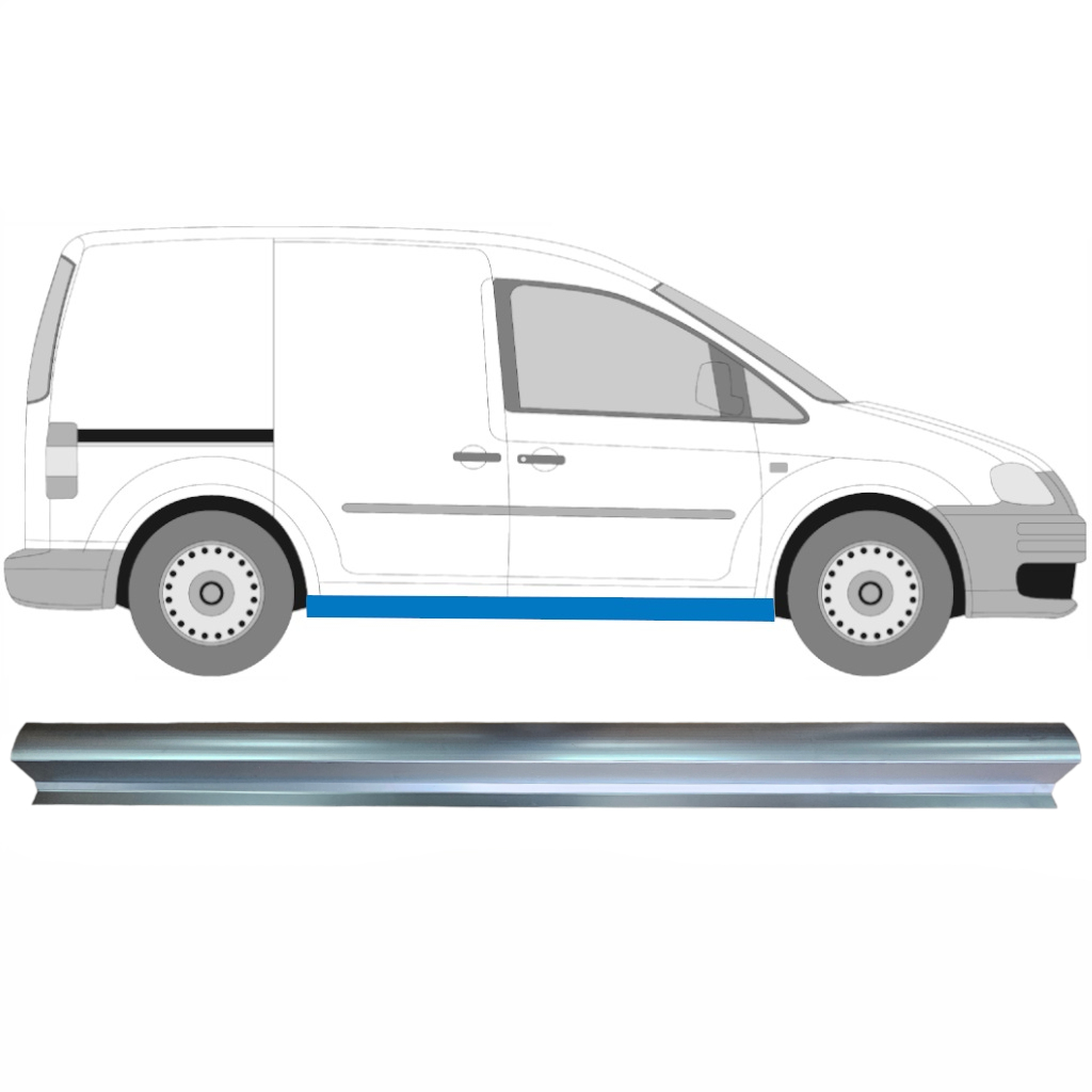 Pannello Di Riparazione Sottoporta Lamiera Per Vw Caddy 2004-2015 / Sinistra = Destra (Simmetrico) 7080