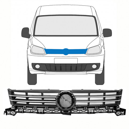 VOLKSWAGEN CADDY 2010-2015 GRILLO CROMO