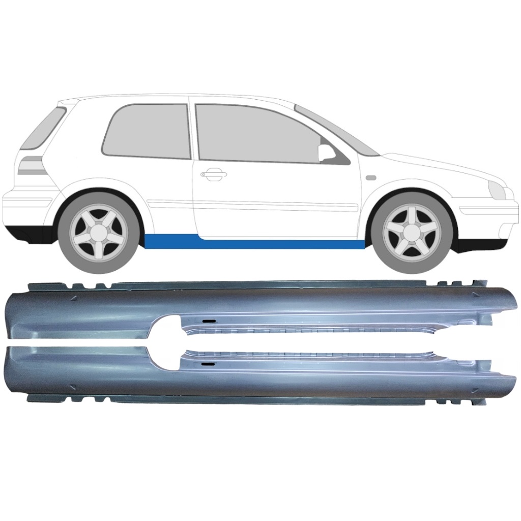 Pannello Di Riparazione Sottoporta Lamiera Per Vw Golf 4 1997- / Sinistra+Destra / Set 9244