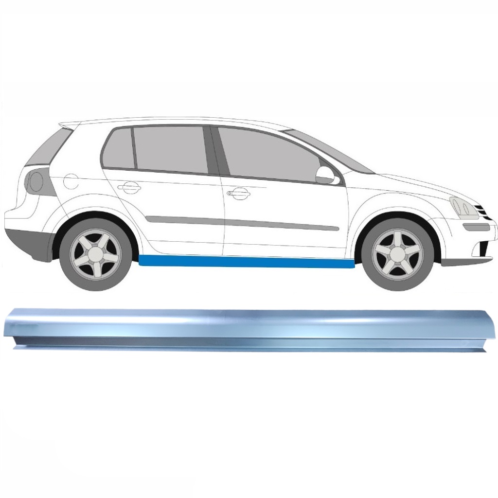 Pannello Di Riparazione Sottoporta Lamiera Per Vw Golf 5 2003-2009 / Sinistra = Destra (Simmetrico) 11268