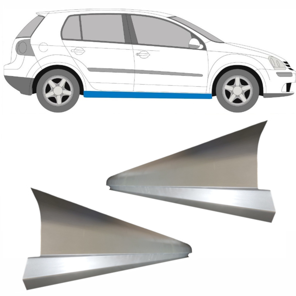Pannello Di Riparazione Sottoporta Lamiera Per Vw Golf 5 2003-2009 / Sinistra = Destra (Simmetrico) / Set 11269
