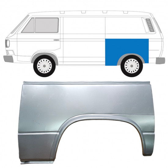 Pannello di riparazione parafango posteriore per VW Transporter T3 1979-1992 / Sinistra 7137